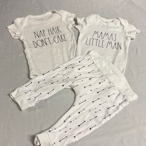 Rae Dunn - Baby Onesie and pants set